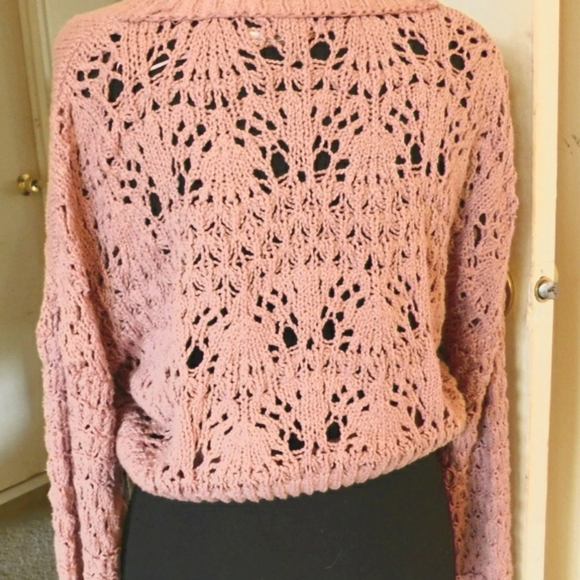 Free People Dusty Rose knit button up cardigan XS - Picture 10 of 10
